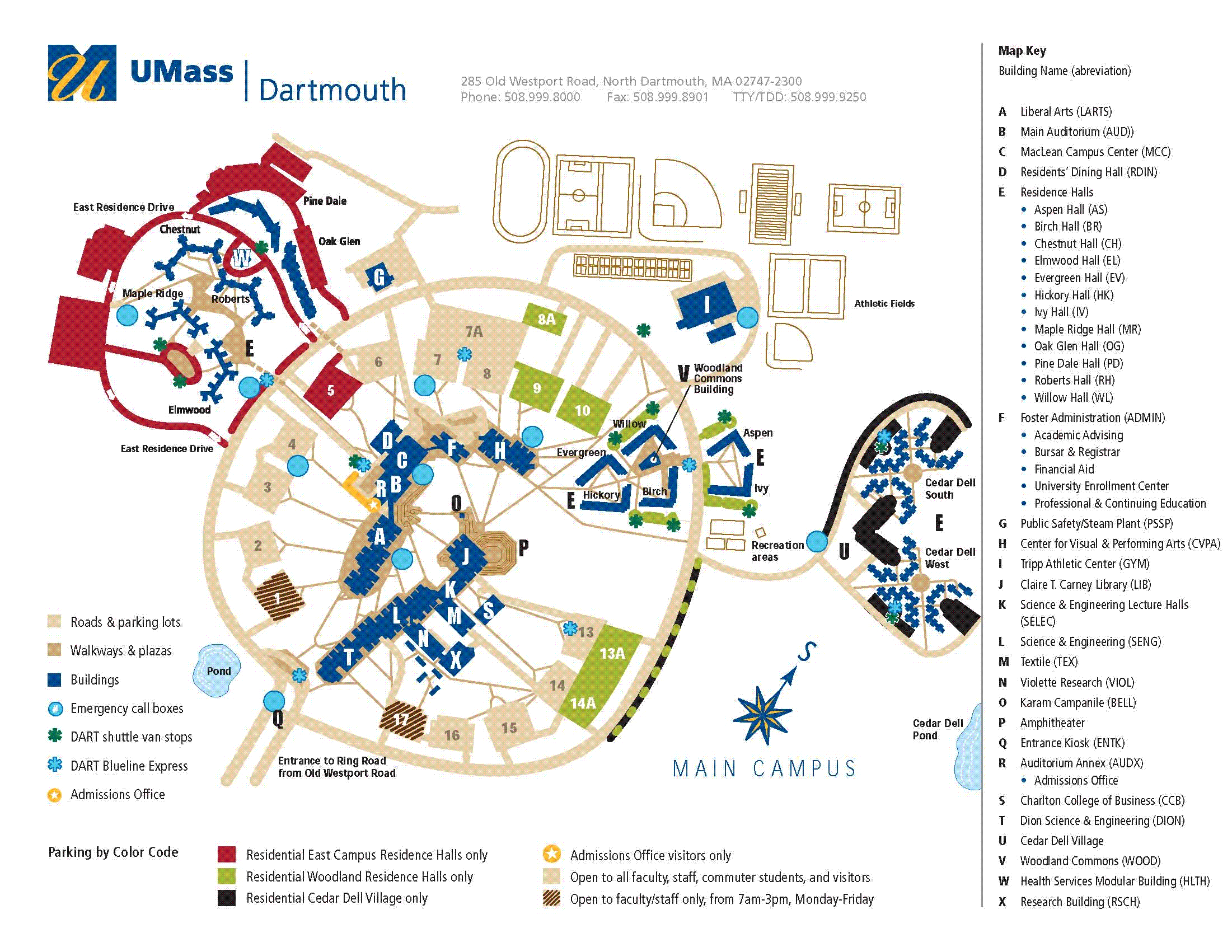 Umass Dartmouth Campus Map
